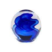 Brevpresser Blå Glas ø9cm - Hübsch - Pyntegenstande -160602 - ByNordico (4613101912177)
