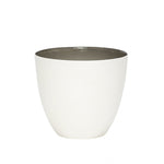 Hübsch - Fyrfadsglas Hvid Porcelæn ø9xh8cm