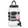 Saftdispenser Pink Hearth Klar Glas 3,7 Liter - Miss Étoile (6550598484081)