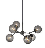 Halo Design - Atom Lysekrone Loftlampe Pendel Grå Glas Ø57cm