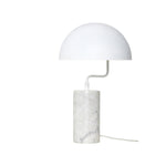 Hübsch - Bordlampe Hvid Metal/Marmor ø30cm
