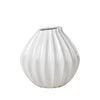 Broste Copenhagen - Wide Medium Vase Hvid Keramik ø25cm - Vaser -14445214 - ByNordico
