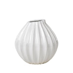 Broste Copenhagen - Wide Medium Vase Hvid Keramik ø25cm