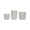 Fyrfadsstage Mintfarvet Porcelæn - Sæt af 3 stk. - Hübsch - Lysestager -420405 - ByNordico (4556217254001)
