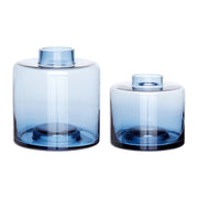Vase Blå Glas - Sæt af 2 stk. - Hübsch - Vaser -280304 - ByNordico (4414261887089)
