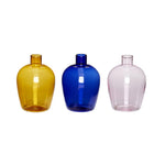 Hübsch - Vase Farvet Glas Ø7cm - Sæt af 3 stk.