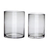 Vase Grå Glas - Sæt af 2 stk. - Hübsch - Vaser -660312 - ByNordico (4414263197809)