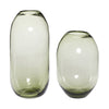 Vase Grøn Glas ø19xh29, ø18xh38cm - Sæt af 2 stk. - Hübsch - Vaser -280605 - ByNordico (6580772372593)