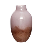Hübsch - Vase Lilla/Brun Glas ø21xh37cm