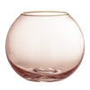 Vase Rosa Glas Ø10,5xH8,5 cm - Bloomingville - vaser -70501214 - ByNordico (4619307155569)