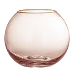 Bloomingville - Vase Rosa Glas Ø10,5xH8,5 cm