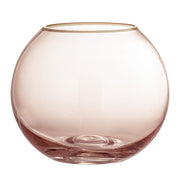 Vase Rosa Glas Ø10,5xH8,5 cm - Bloomingville - vaser -70501214 - ByNordico (4619307155569)